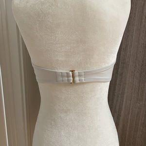 Victoria Secret White Bandeau & Halter Bikini Top